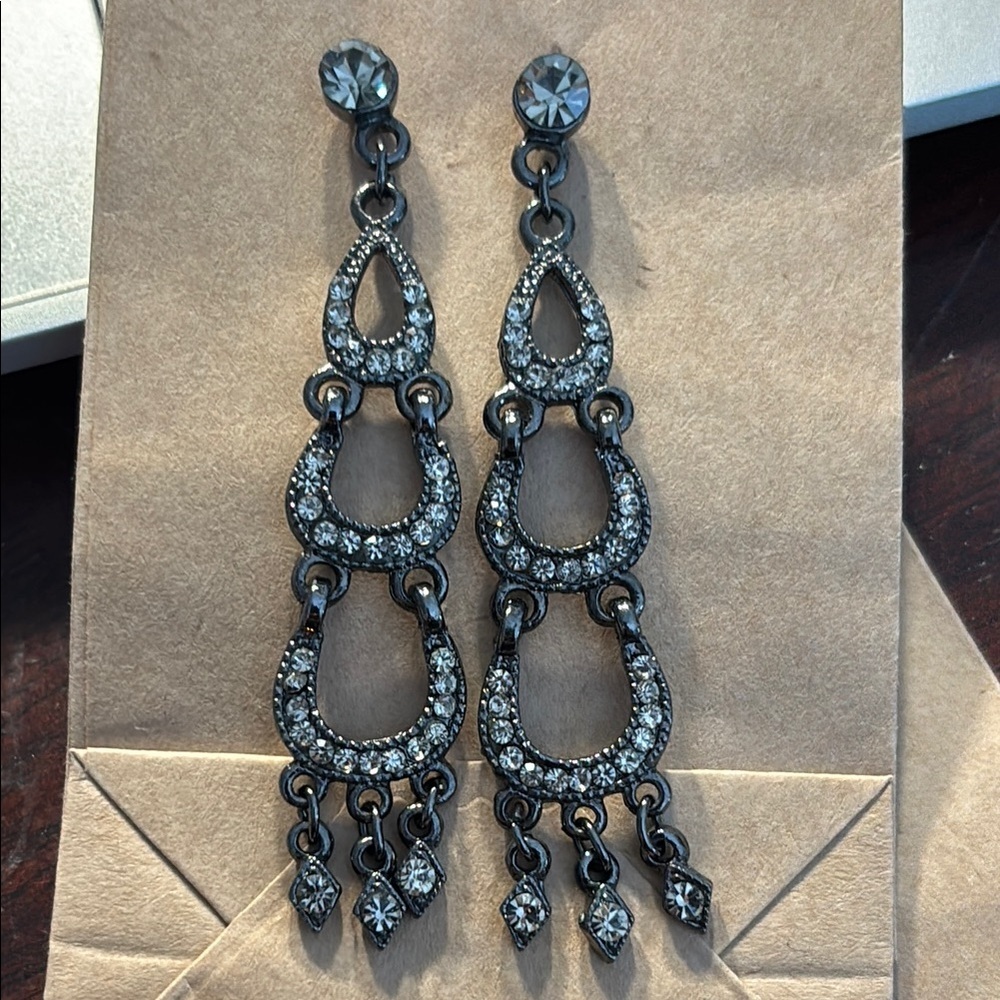 Elegant Silver Chandelier Earrings